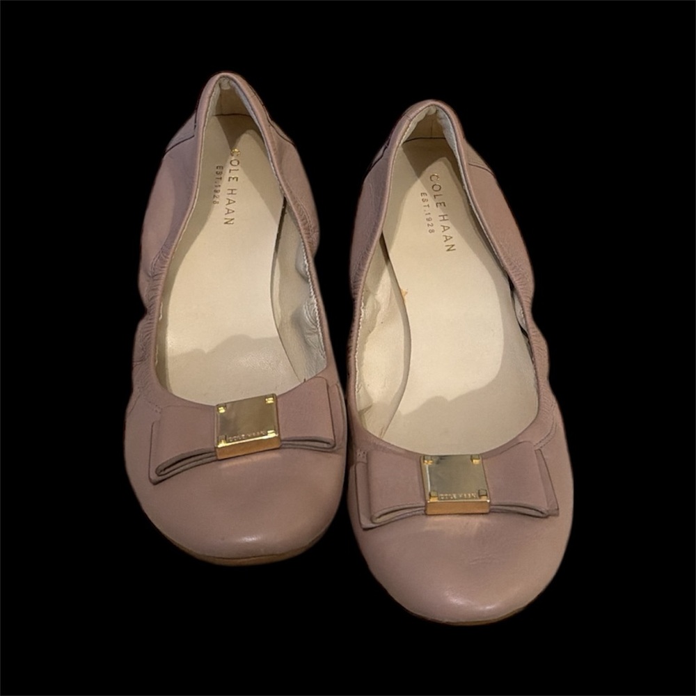 Cole Haan Women's Mauve Bow Flats